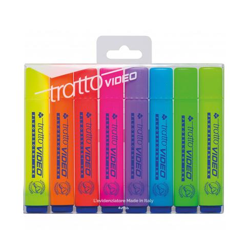 Busta 8 Evidenziatori Tratto Video