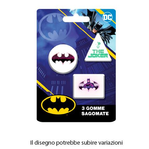 BL. 3 GOMME PER CANCELLARE SAGOMATE BATMAN