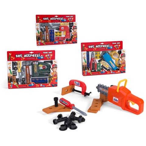 Set 24 pz attrezzi da lavoro con accessori (4 ass.)