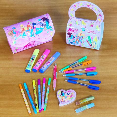 Set Winx Completo - Kit Cartoleria Bambine con Video, Penne e Glitter