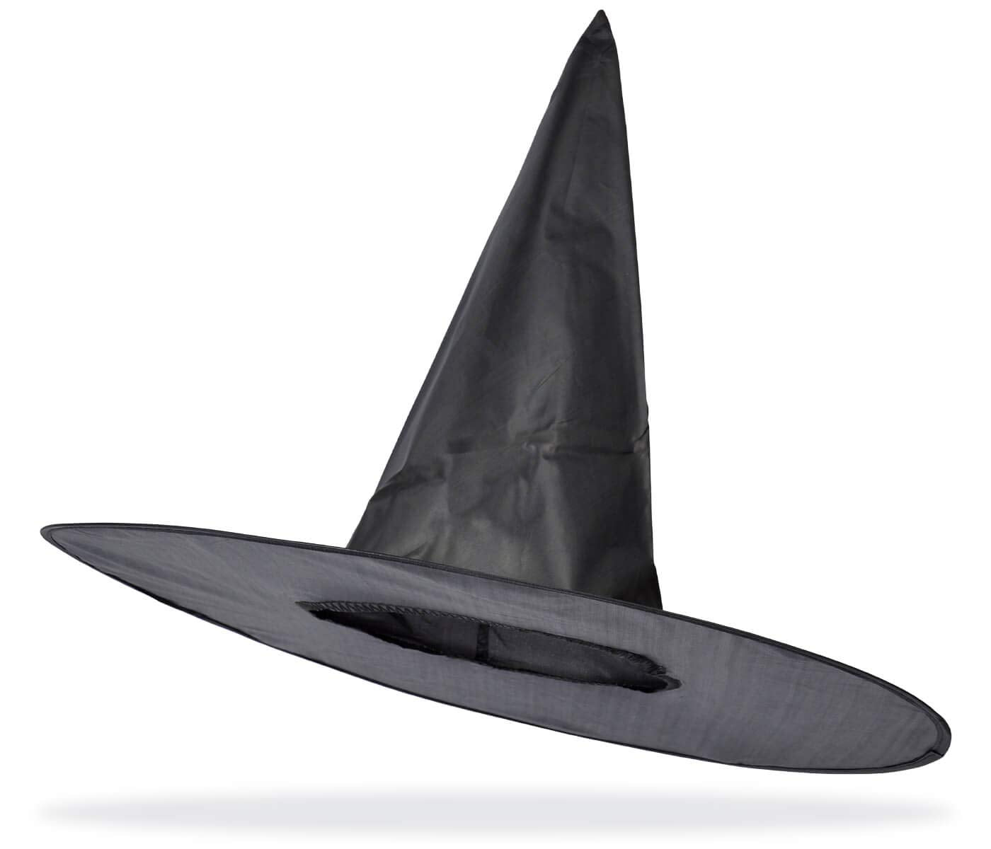 Cappello da Strega Nero Taglia Unica Adulti e Ragazzi - Accessorio Halloween
