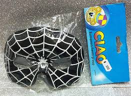 CARNEVALE HALLOWEEN MASCHERA SPIDERMAN NERO BLACK MASK COSPLAY