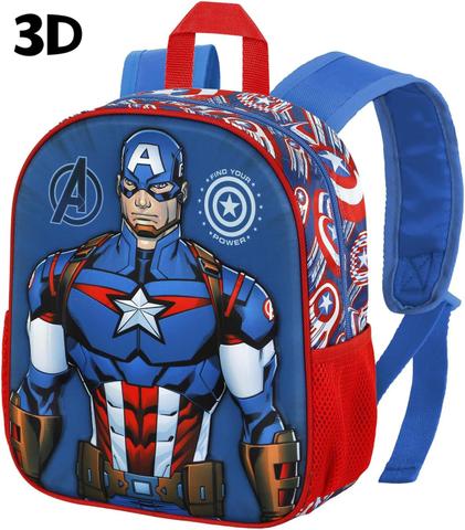 Zaino Asilo 3D Top 31cm Capitan America Avengers