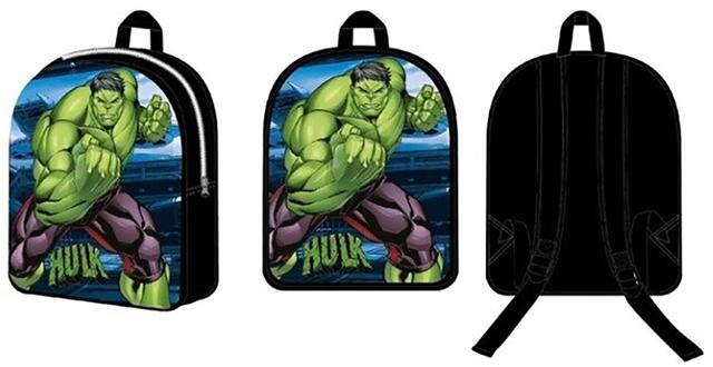 Zaino Asilo 30x26x10cm Hulk