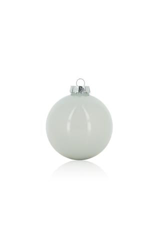 Box 36 Sfere Natalizie Vetro Bianco 60mm - Decorazioni Natale Premium
