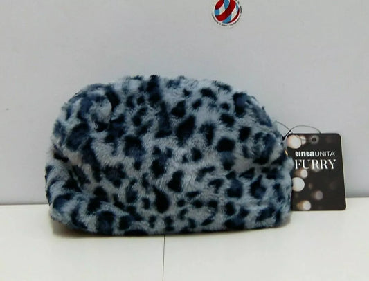 POCHETTE BORSA A MANO TESSUTO PELLICCIA FANTASIA Furry idea regalo