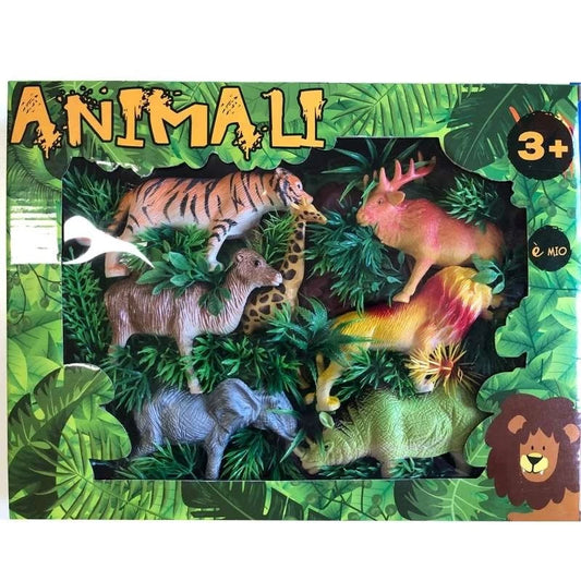 VALIGETTA ANIMALI E PIANTE DELLA FORESTA 7 PZ