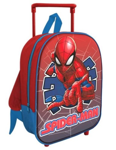 Zainetto asilo Cm. 28 con trolley - Spiderman